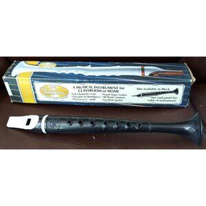 Flutophone Made by Trophy Music - Black Beginner Student Wind Instrument In Box